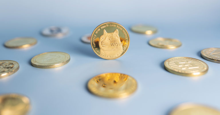 Gold Dogecoin coin