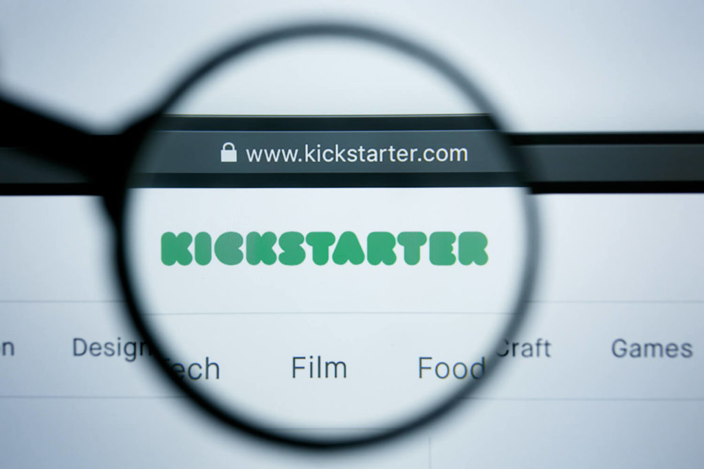 Lupa sobre la web de Kickstarter