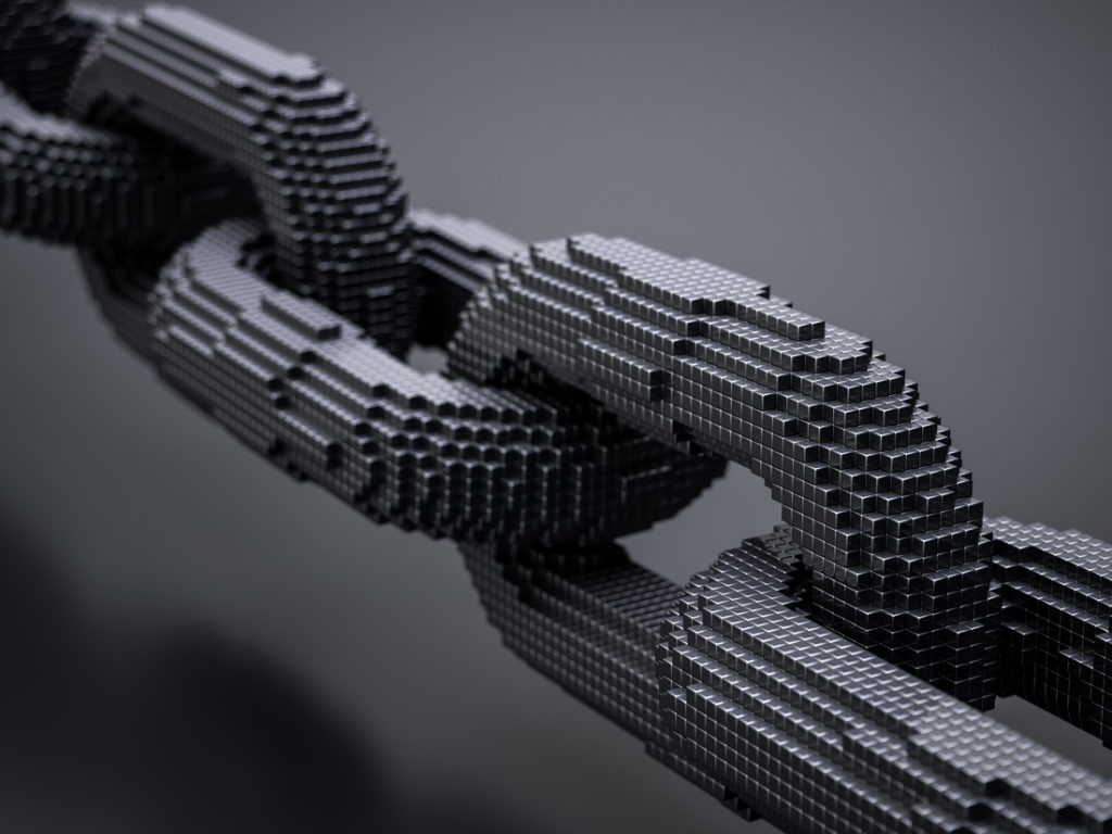 Chain made of blocks