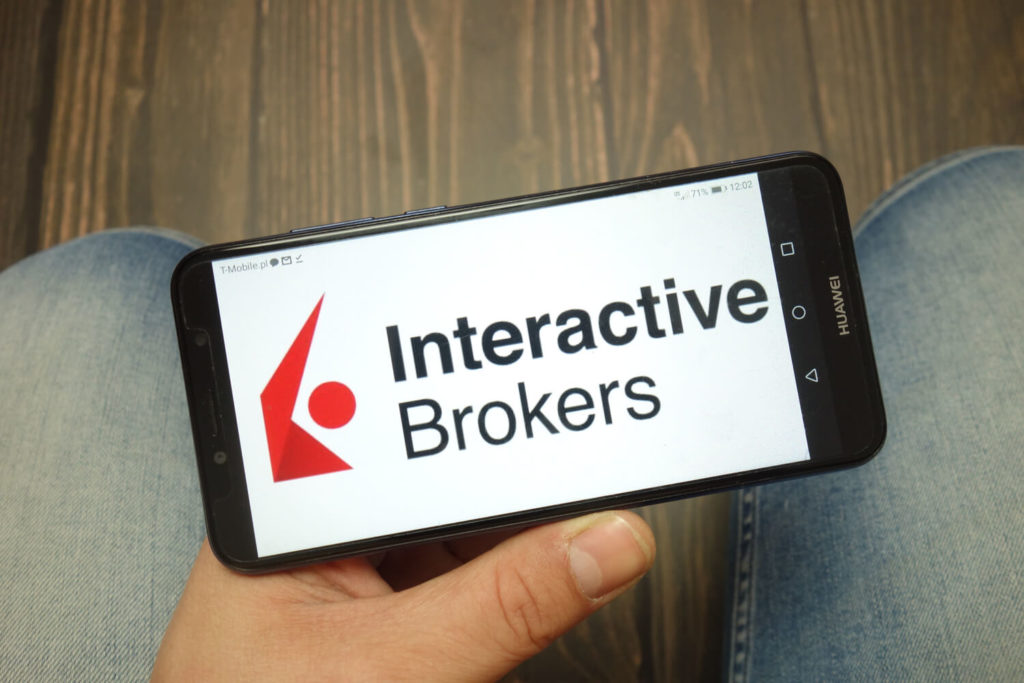 Interactive Brokers logo viewed on a mobile screen