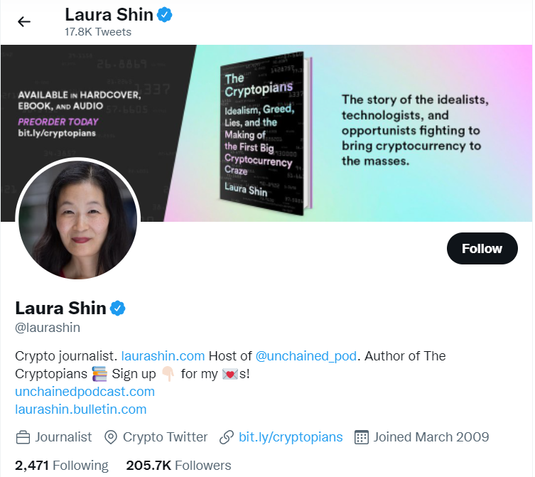 Women in crypto Laura Shin