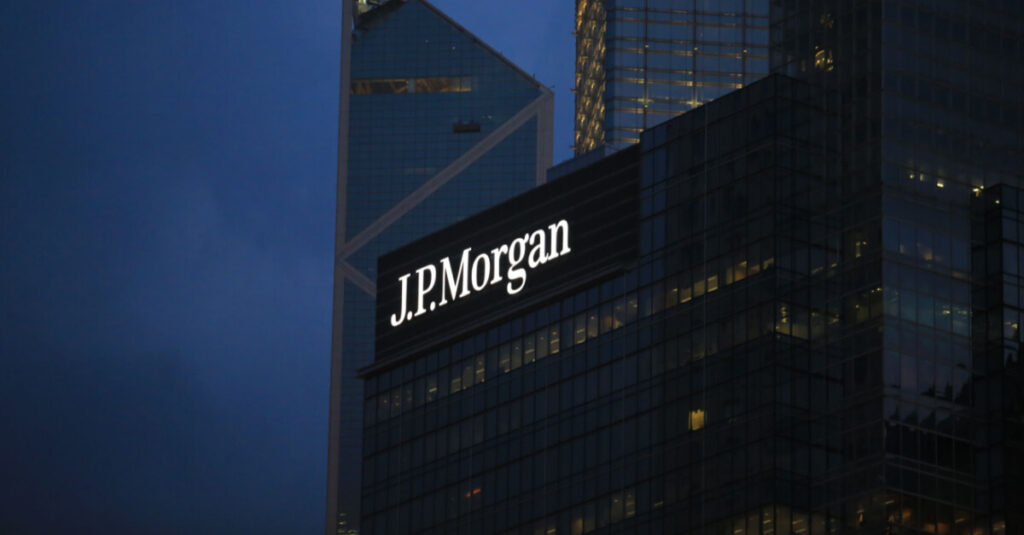JP Morgan buildings upwards shot