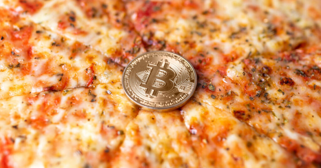gold bitcoin a top pizza