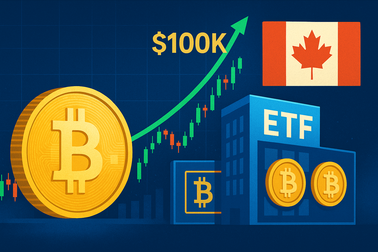 Bitcoin eyes $100k, btc etf s sees investment and canada elections